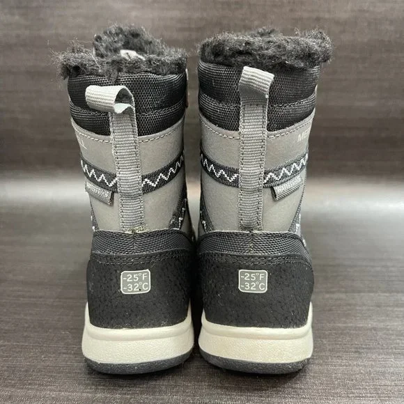 Merrell Snow Crush 2.0 Waterproof Boots Youth Toddler Kids Size 6 Black Shoes - Picture 3 of 10